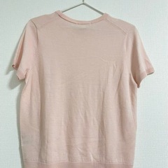 【新品タグ付き】UNIQLO ユニクロ　メリノクルーネック　セーター 半袖　Lの画像