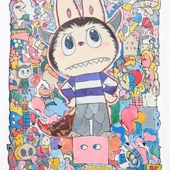 ラブブ×ユニクロ　Tシャツ　レディースMサイズの画像