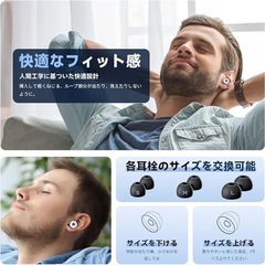 ❤️3サイズ❤️耳栓 ケース付き 睡眠用 ノイズ低減 イヤチップ 遮音75%の画像