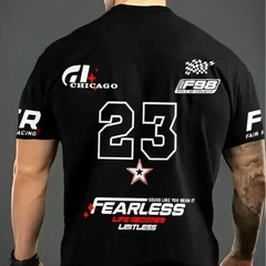 メンズ　半袖　Tシャツ　ブラック　Lサイズ(日本サイズXL)  番号23  背番号　 速乾　スポーツウェア の画像