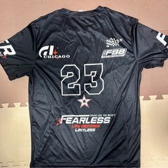 メンズ　半袖　Tシャツ　ブラック　Lサイズ(日本サイズXL)  番号23  背番号　 速乾　スポーツウェア の画像