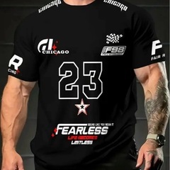 メンズ　半袖　Tシャツ　ブラック　Lサイズ(日本サイズXL)  番号23  背番号　 速乾　スポーツウェア の画像