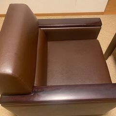 一人掛け用応接セット　ソファ2台・テーブル1台・灰皿セット付の画像