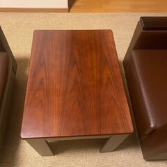 一人掛け用応接セット　ソファ2台・テーブル1台・灰皿セット付の画像
