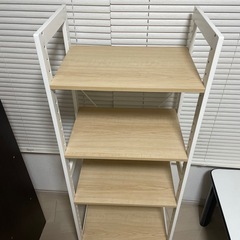3段シェルフ　ラック 　金属＆木製の画像