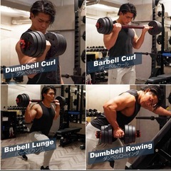 バーベルにもなるダンベル　40Kg (20kg 2個セット)の画像