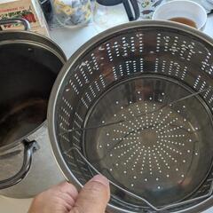 ステンレス寸胴鍋 大型 蒸し器付き 内鍋の画像
