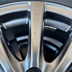 ブリヂストンスタッドレス付きアルミホイール　マナレイスポーツ(ガンメタ) 16×6.0J ET50 PCD100-4H 185/55R16 アクア・フィットなどにの画像