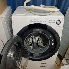 美品　シャープ　2023年購入　関東周辺送料、設置費無料　s7g WL ドラム式洗濯乾燥機の画像
