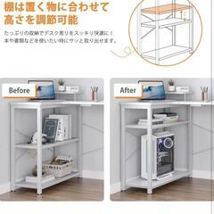 【即決の場合値下げ交渉可】ODK L字型デスク（ホワイト）の画像