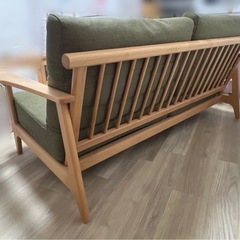 北欧アルダー無垢材ゆったり2.5人掛けソファ🛋️の画像