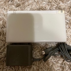 ホワイトのDS Lite本体、充電器の画像