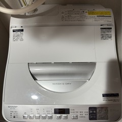 シャープ SHARP タテ型洗濯乾燥機　洗濯・脱水容量 5.5kg ES-TX5D-Sの画像