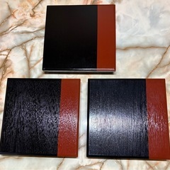 松花堂 弁当箱セット 3個まとめて 四つ仕切りの画像