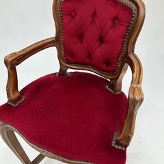 アンティーク調 猫脚チェアロココ調 彫刻 鋲 椅子