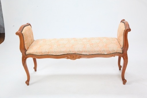 アンティーク 猫脚 肘掛け チェア コーデュロイ　ロココ調