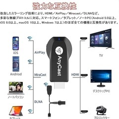 HDMIミラーキャストワイヤレス ミラーリング 接続簡単 日本語取説書付きの画像