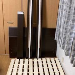 　木製ベッドフレーム  セミダブルサイズ の画像