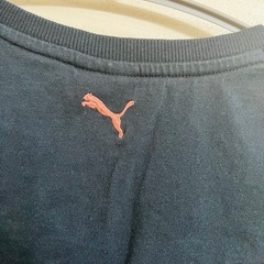 PUMA 黒　半袖Tシャツ　プーマ ロゴプリントTシャツ (M) 半袖の画像