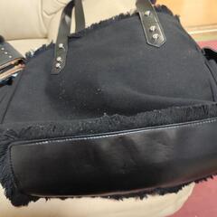 かなり美品〜!デニムダメージ激カワ〜とーとバッグ、レザーデニム切り返しデザインレディース用！！の画像