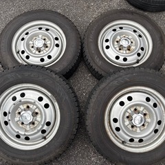 【中古】バリ溝　良品　三菱パジェロミニ純正ホイールスタッドレス175/80R15の画像