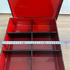 高級漆器　津軽塗　漆器　仕切り取り外し可能　重箱
の画像