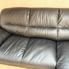 ニトリ　カウチソファ　合皮　横幅約220㎝　美品の画像