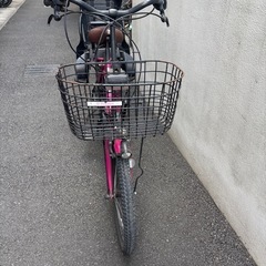 電車自転車　ママチャリ　ヤマハ　PAS Babby パスバビー　ピンク　子乗せの画像
