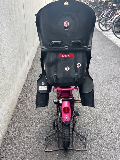 電車自転車　ママチャリ　ヤマハ　PAS Babby パスバビー　ピンク　子乗せ