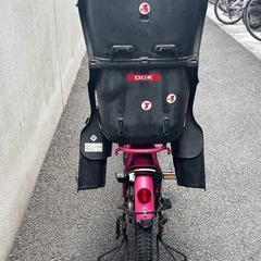 電車自転車　ママチャリ　ヤマハ　PAS Babby パスバビー　ピンク　子乗せの画像