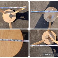 回転スツール1脚のみ 昇降 高さ調整可 丸椅子 木製の画像