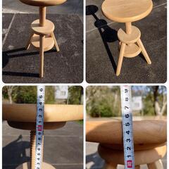 回転スツール1脚のみ 昇降 高さ調整可 丸椅子 木製の画像