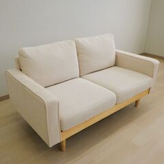 コーデュロイソファ（２人掛け）【小金井市民限定】（小金井市再生家具）品番：09-01-06 ※新規優先の画像