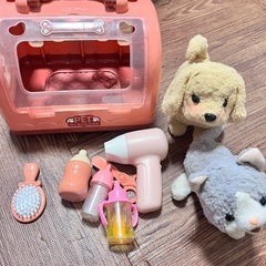 ペット動くぬいぐるみ２つ✖️ハウス付きトリマーセットの画像