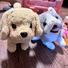 ペット動くぬいぐるみ２つ✖️ハウス付きトリマーセットの画像