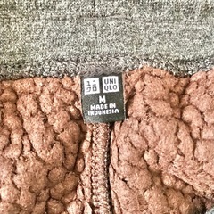 ユニクロ　UNIQLO　ボア　スウェットパンツ　M　グレー　モコモコ　温かい　冬の画像