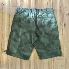 ユニクロ　タイダイ柄　ショートパンツ　S　グリーン　夏　海　レジャー　アウトドアの画像