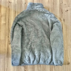 ユニクロ　ファーリーフリース　フルジップジャケット　M　グレー　モコモコ　温かいの画像