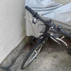 クロスバイク 自転車 26インチ シマノ6段変速 LEDライト ワイヤー錠 泥除け 付き 通の画像