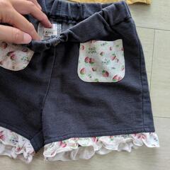 保育園セット★カメさんTシャツ&いちごデニム調パンツの画像