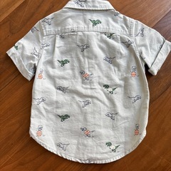 GAP baby 薄ブルーシャツ 恐竜柄　約80cmの画像