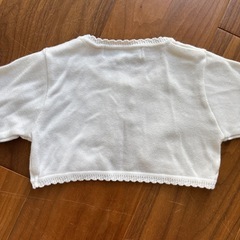 80cm ショートカーディガン白の画像
