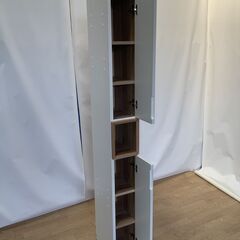 【交渉中】No.135　スリム収納棚　白（豊橋市収集業務課リユース家具）の画像