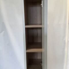 【交渉中】No.135　スリム収納棚　白（豊橋市収集業務課リユース家具）の画像