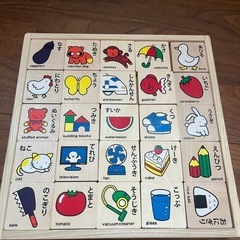 ひらがなブロック　木のおもちゃの画像