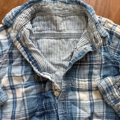 babyGAP ガーゼシャツブルー90cmの画像