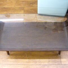 ガラステーブル ローテーブル 幅96×奥行45×高さ39.5cm センターテーブル ガラス天板 札幌市 厚別区の画像