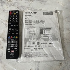即日受渡❣️シャープブルーレイ＆HDDレコーダーWチューナー長時間録画11500円の画像