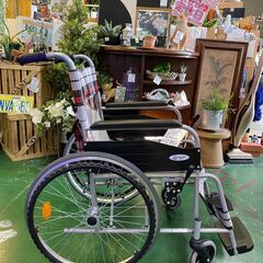 【愛品倶楽部柏店】ケアテックジャパン  スチール製  自走式車椅子　CS-10  ウィッシュの画像