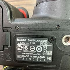 📸一眼レフカメラ ボディ📸Nikon📸D3100📸2010年製📸ボディのみ📸充電器付き📸No.2642📸の画像